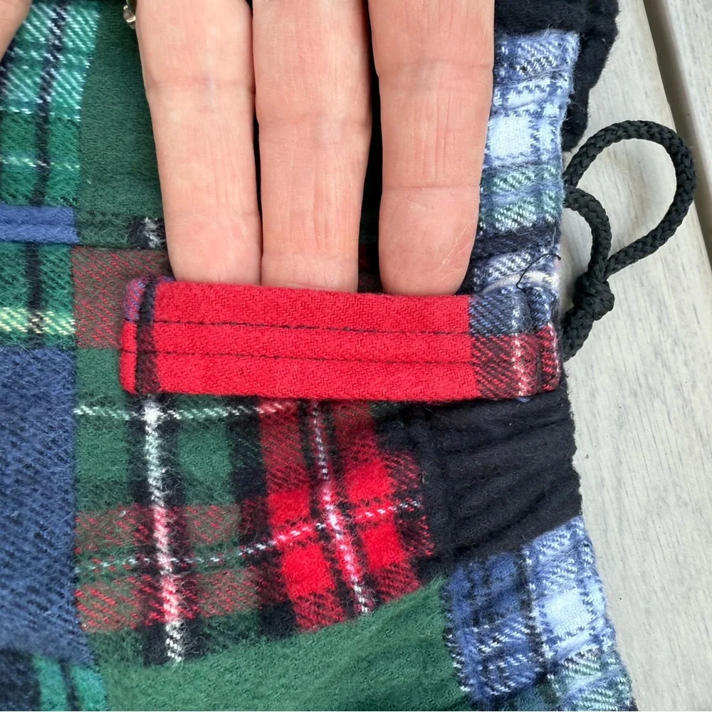 The Vermont Co Plaid Flannel Pants in Red, Green, Blue & White. Size S - Picture 3 of 8